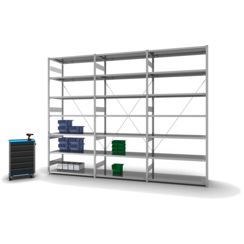 hofe Panneau d'extension pour le rayonnage sans vis, hauteur x largeur x profondeur 3000 x 1310 x 635 mm, 7 tablettes