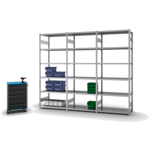 hofe Rayonnage à traverses type standard, hauteur x largeur x profondeur 2500 x 1060 x 535 mm, 6 tablettes