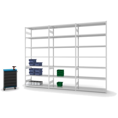 hofe Rayonnage à traverses type standard, hauteur x largeur x profondeur 3000 x 1360 x 535 mm, 7 tablettes