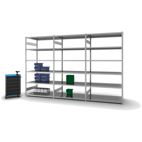 hofe Rayonnage à traverses type standard, hauteur x largeur x profondeur 2500 x 1360 x 835 mm, 6 tablettes