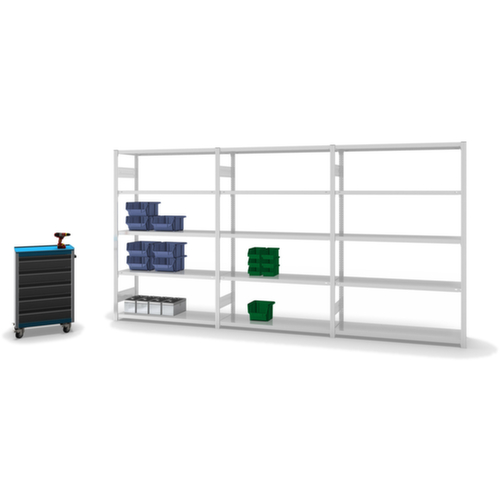 hofe Rayonnages enhofe treillis dans les constructions mi-lourdes, hauteur x largeur x profondeur 2000 x 1360 x 435 mm, 5 tablettes