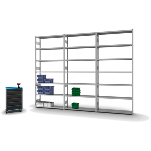 hofe Rayonnages en treillis dans la construction lourde, hauteur x largeur x profondeur 3000 x 1310 x 335 mm, 7 tablettes