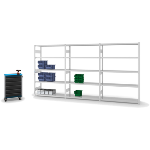 hofe Rayonnages en treillis dans la construction lourde, hauteur x largeur x profondeur 2000 x 1360 x 435 mm, 5 tablettes