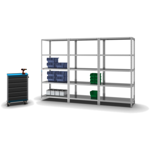 hofe Etagère à visser, 5 tablettes, avec revêtement en zinc anti-corrosion