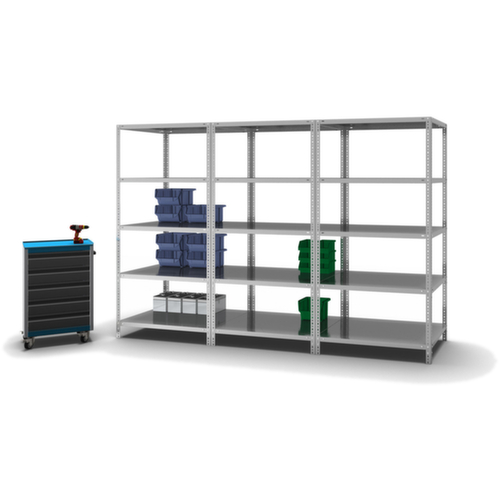 hofe Etagère à visser, 5 tablettes, avec revêtement en zinc anti-corrosion