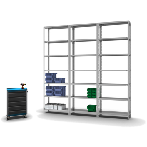 hofe Etagère à visser, 7 tablettes, avec revêtement en zinc anti-corrosion