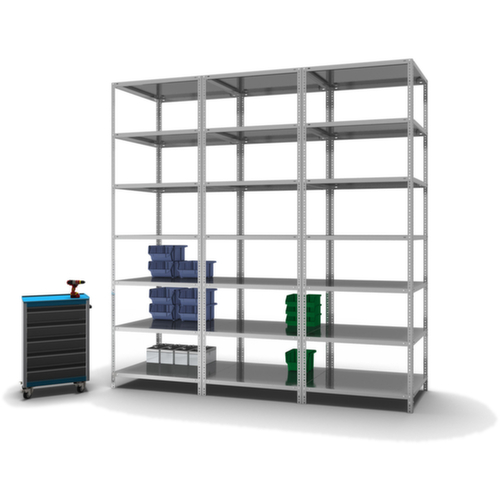 hofe Etagère à visser, 7 tablettes, avec revêtement en zinc anti-corrosion
