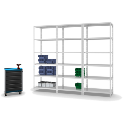 hofe Etagère à visser, 6 tablettes, RAL7035 gris clair