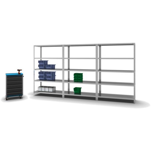 hofe Etagère à visser, 5 tablettes, avec revêtement en zinc anti-corrosion