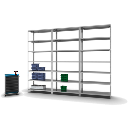 hofe Etagère à visser, 7 tablettes, avec revêtement en zinc anti-corrosion