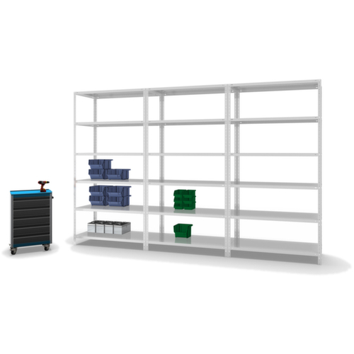 hofe Etagère à visser, 6 tablettes, RAL7035 gris clair