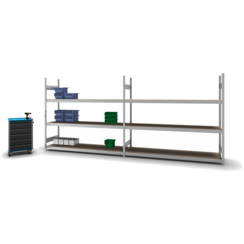 hofe Rayonnage grande largeur avec tablettes en bois