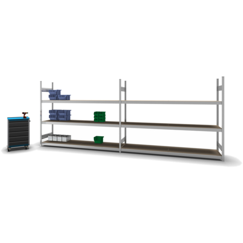 hofe Rayonnage grande largeur avec tablettes en bois