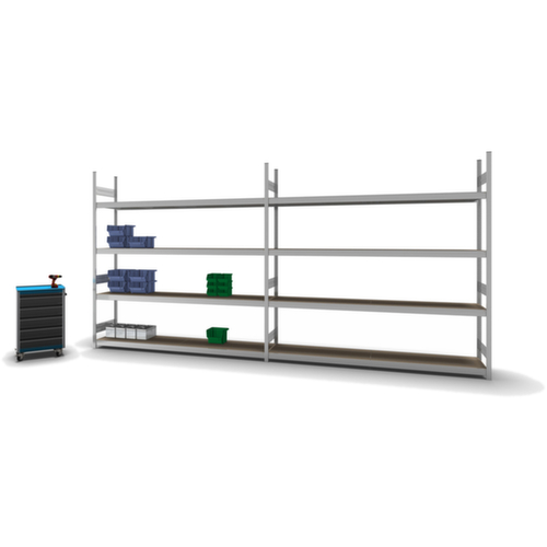 hofe Rayonnage grande largeur avec tablettes en bois