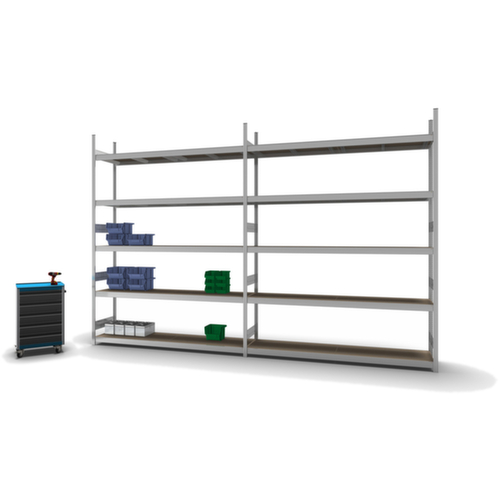 hofe Rayonnage grande largeur avec tablettes en bois
