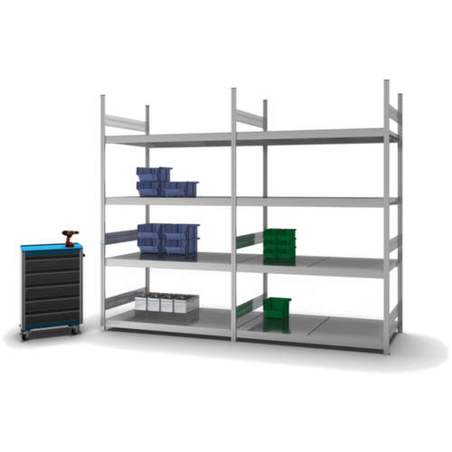 hofe Rayonnage grande largeur avec tablettes en acier