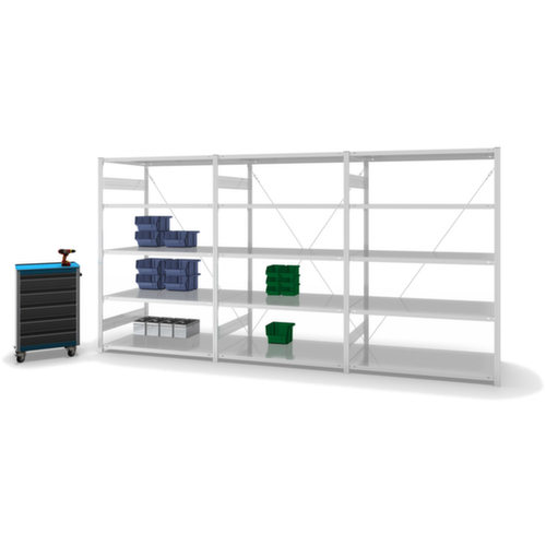 hofe Système de rayonnages sans vis dans une construction mi-lourde, hauteur x largeur x profondeur 2000 x 1310 x 535 mm, 5 tablettes