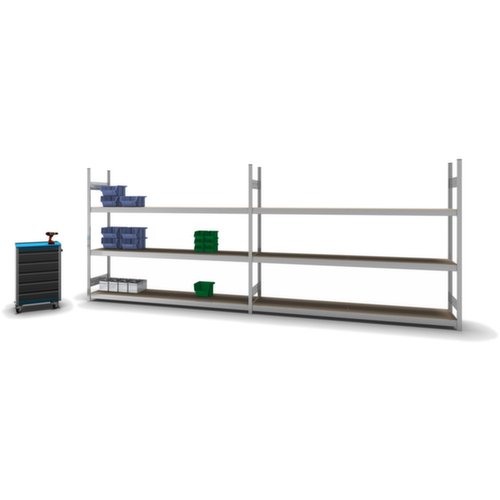 hofe Rayonnage grande largeur avec tablettes en bois