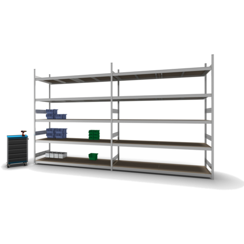 hofe Rayonnage grande largeur avec tablettes en bois