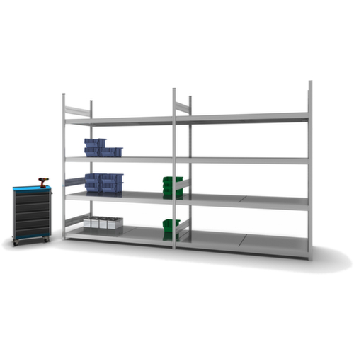 hofe Rayonnage grande largeur avec tablettes en acier