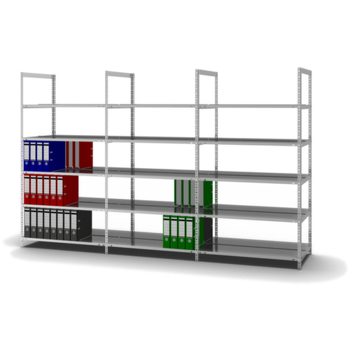 hofe Porte-fichiers à visser Champ de saisie à utiliser des deux côtés, 5 tablettes, avec revêtement en zinc anti-corrosion