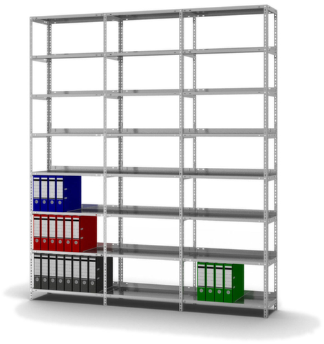 hofe Porte-fichiers à visser Champ de saisie à utiliser des deux côtés, 7 tablettes, avec revêtement en zinc anti-corrosion