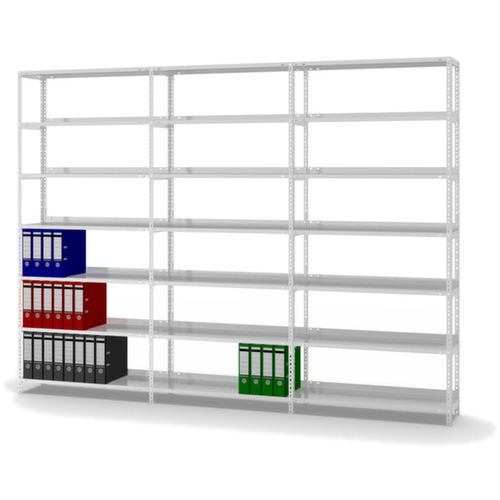 hofe Porte-fichiers à visser Champ de saisie à utiliser des deux côtés, 6 tablettes, RAL7035 gris clair