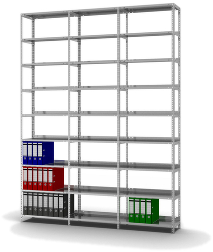 hofe Porte-fichiers à visser Champ de saisie à utiliser des deux côtés, 8 tablettes, avec revêtement en zinc anti-corrosion
