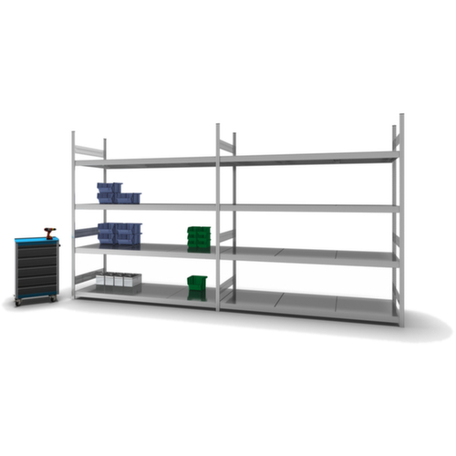 hofe Rayonnage grande largeur avec tablettes en acier