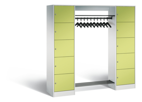 C+P Vestiaire à casiers Classic avec 5 casiers à droite et à gauche, largeur 1870 mm