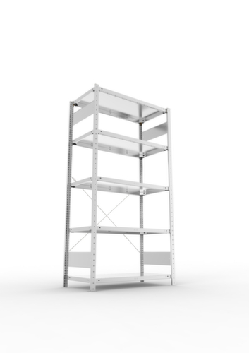 META système d'étagères sans vis CLIP, hauteur x largeur x profondeur 2000 x 1056 x 536 mm, 5 tablettes