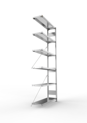 META Panneau d'extension pour le rayonnage sans CLIP vis, hauteur x largeur x profondeur 2500 x 1006 x 336 mm, 6 tablettes