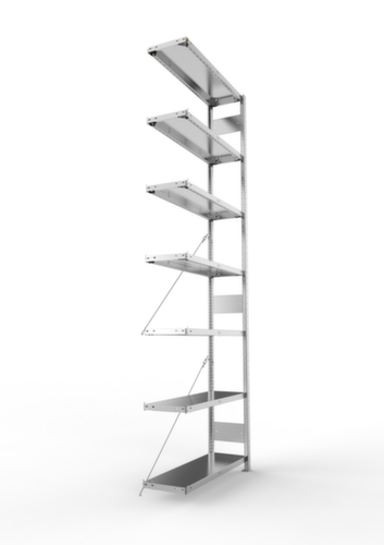 META Panneau d'extension pour le rayonnage sans CLIP vis, hauteur x largeur x profondeur 3000 x 1006 x 336 mm, 7 tablettes