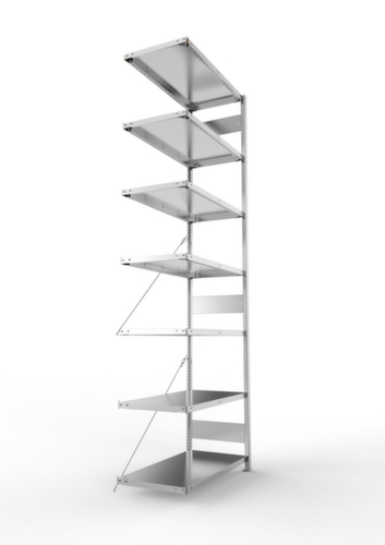 META Panneau d'extension pour le rayonnage sans CLIP vis, hauteur x largeur x profondeur 3000 x 1006 x 536 mm, 7 tablettes