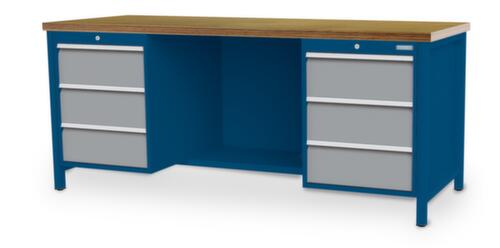 Bedrunka + Hirth Établi, 6 tiroirs, 1/2 tablette