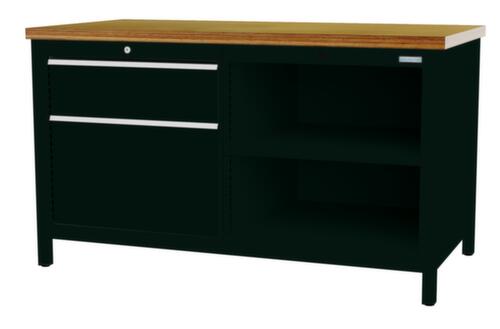 Bedrunka + Hirth Établi, 1 tiroir, 1 armoire, 2 tablettes