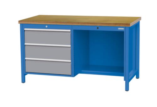 Bedrunka + Hirth Établi, 3 tiroirs, 1/2 tablette