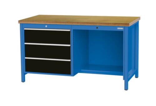 Bedrunka + Hirth Établi, 3 tiroirs, 1/2 tablette