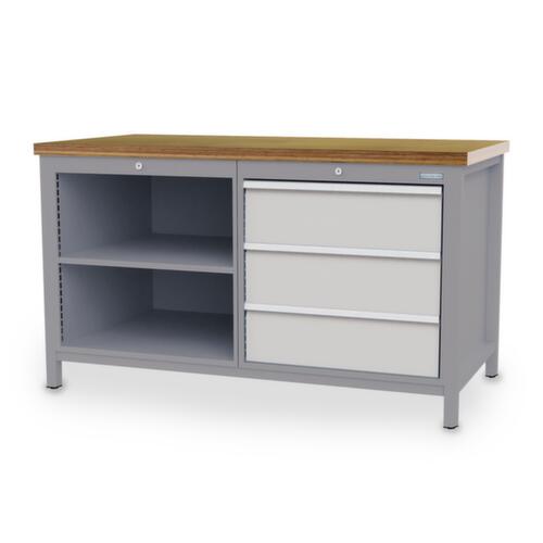 Bedrunka + Hirth Établi, 3 tiroirs, 2 tablettes