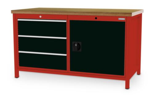 Bedrunka + Hirth Établi, 3 tiroirs, 1 armoire