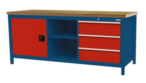 Bedrunka + Hirth Établi, 3 tiroirs, 1 armoire, 2 tablettes