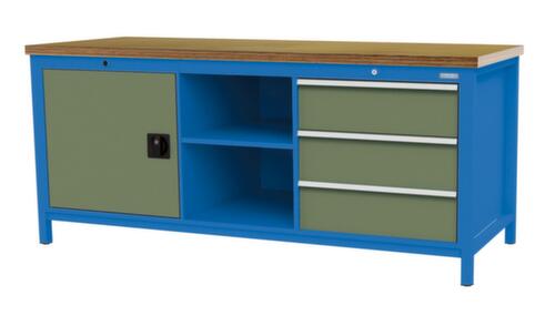 Bedrunka + Hirth Établi, 3 tiroirs, 1 armoire, 2 tablettes