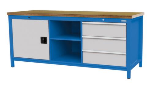 Bedrunka + Hirth Établi, 3 tiroirs, 1 armoire, 2 tablettes