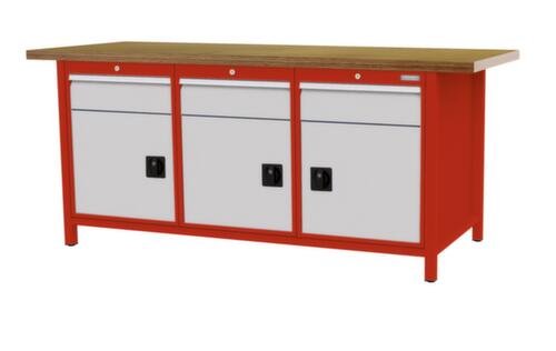 Bedrunka + Hirth Établi, 3 tiroirs, 3 armoires