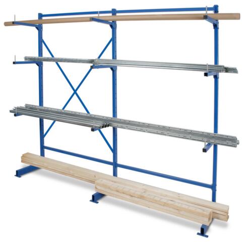 Rayonnage cantilever avec 4 niveaux de stockage