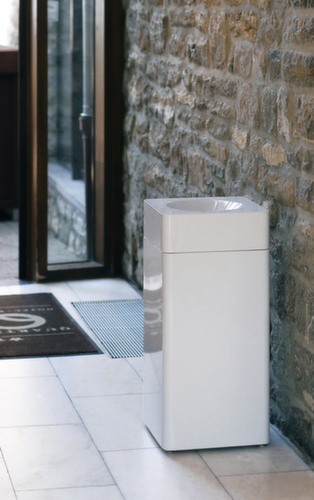 Conteneur de matières recyclables auto-extinguible probbax®, 40 l, blanc, partie supérieure blanc