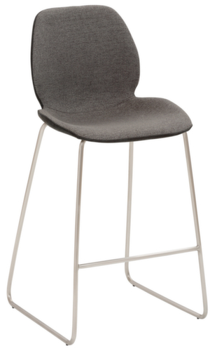 Mayer Sitzmöbel Tabouret de bar mySOLO avec base coulissante, assise anthracite chiné