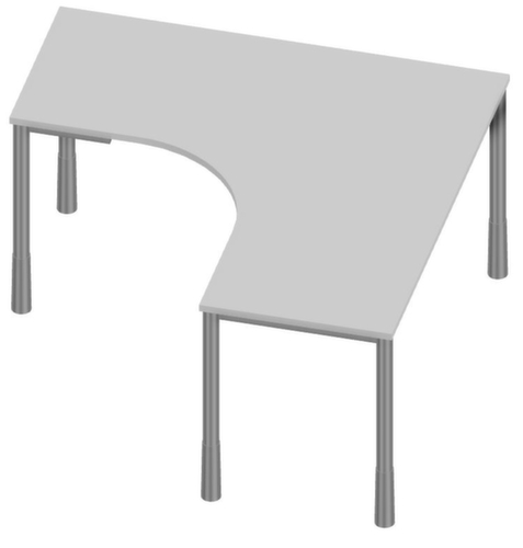 Nowy Styl Bureau à retour E10 avec piètement 4 pieds en tube rond