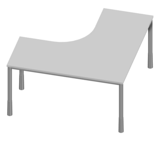 Nowy Styl Bureau à retour E10 avec piètement 4 pieds en tube rond