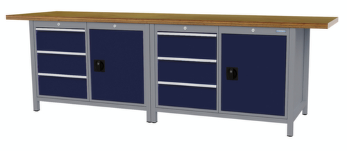 Bedrunka + Hirth Établi, 6 tiroirs, 2 armoires